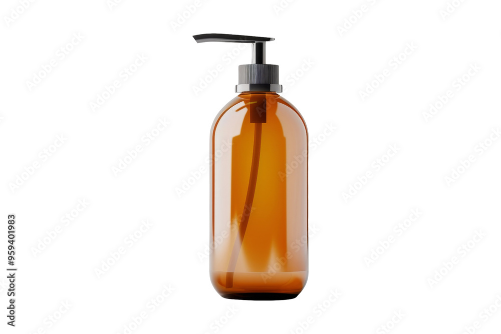 Amber Glass Bottle with Pump Dispenser Amber Glass Bottle with Pump Dispenser