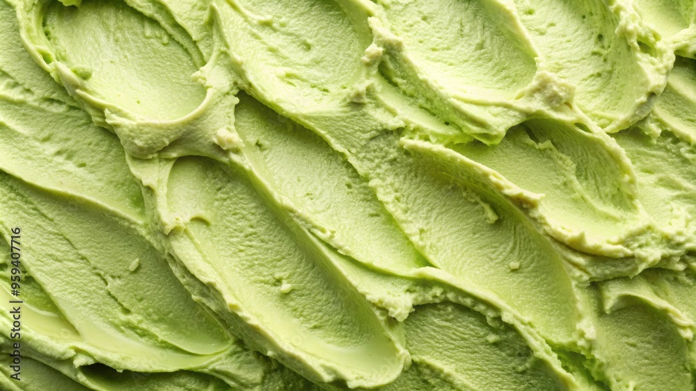Fototapeta premium Creamy green surface texture of Pistachio Ice Cream, Pistachio, flavour, gelato, creamy, green, surface, texture, close up
