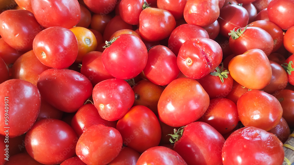 Texture of Pile of Red Tomatoes (Lycopersicon esculentum Mill). Randomly stacked vegetables sold in Traditional Market. Textured Details. Fresh food ingredients. Wallpaper Backgrounds Photography Texture of Pile of Red Tomatoes (Lycopersicon esculentum Mill). Randomly stacked vegetables sold in Traditional Market. Textured Details. Fresh food ingredients. Wallpaper Backgrounds Photography