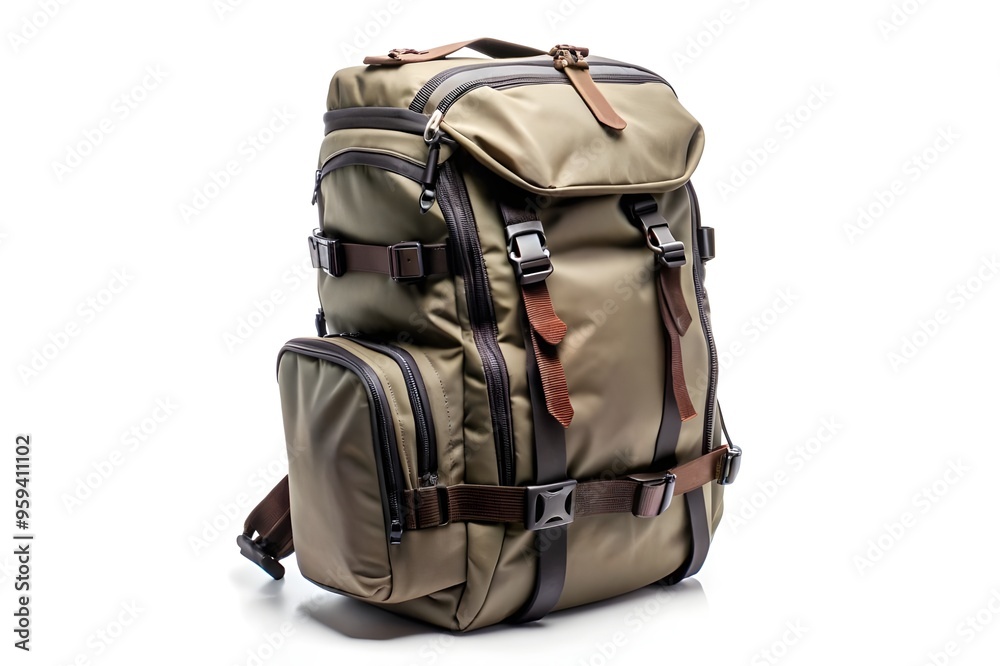Naklejka premium backpack isolated on white background.