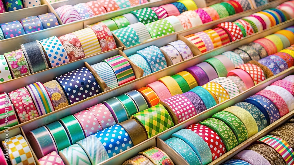 A collection of colorful washi tape cases displayed in a catalog A collection of colorful washi tape cases displayed in a catalog