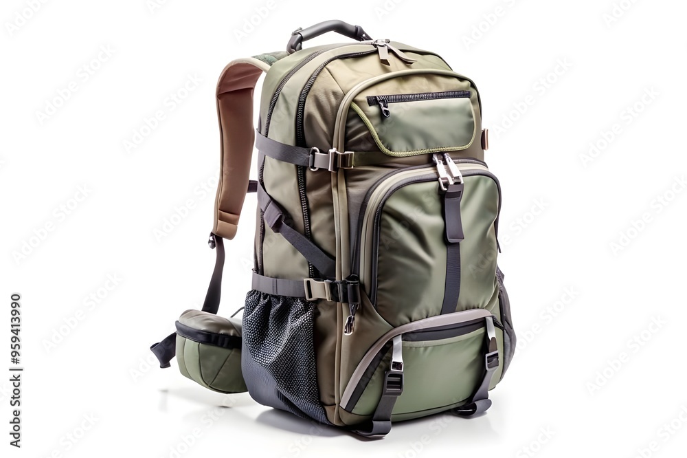 Naklejka premium backpack isolated on white background.
