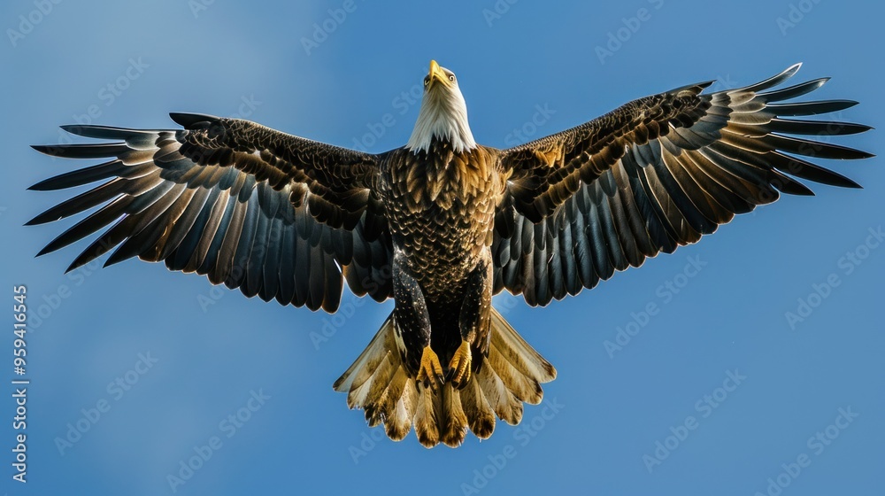 Obraz premium Gallant Eagles Soaring in the Blue Sky