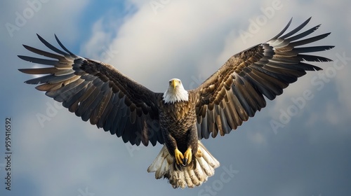 Gallant Eagles Soaring in the Blue Sky