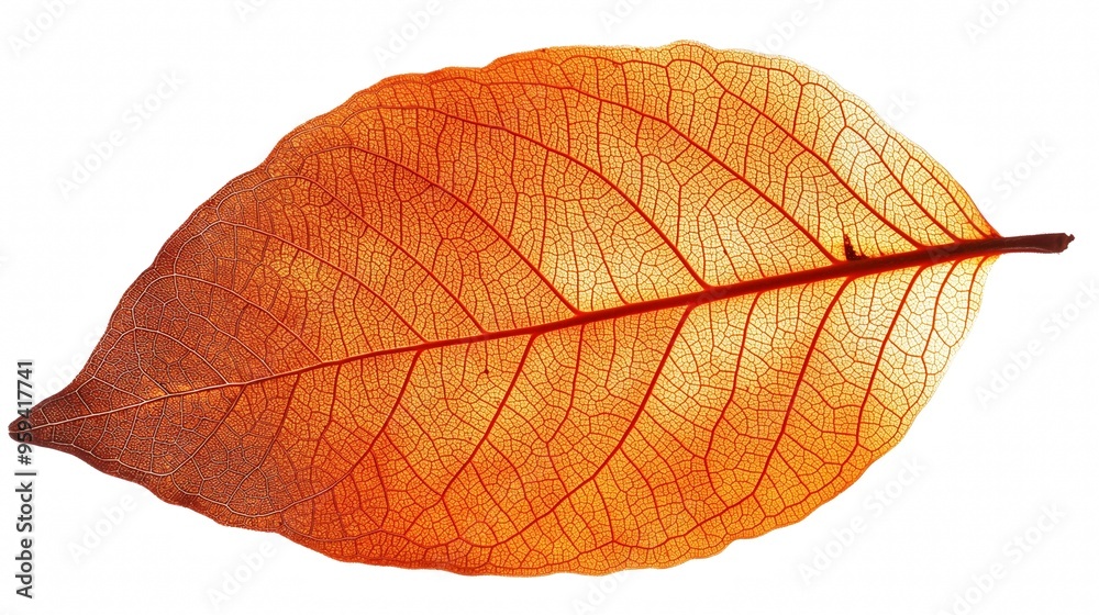 Obraz premium detail of a leaf through the light