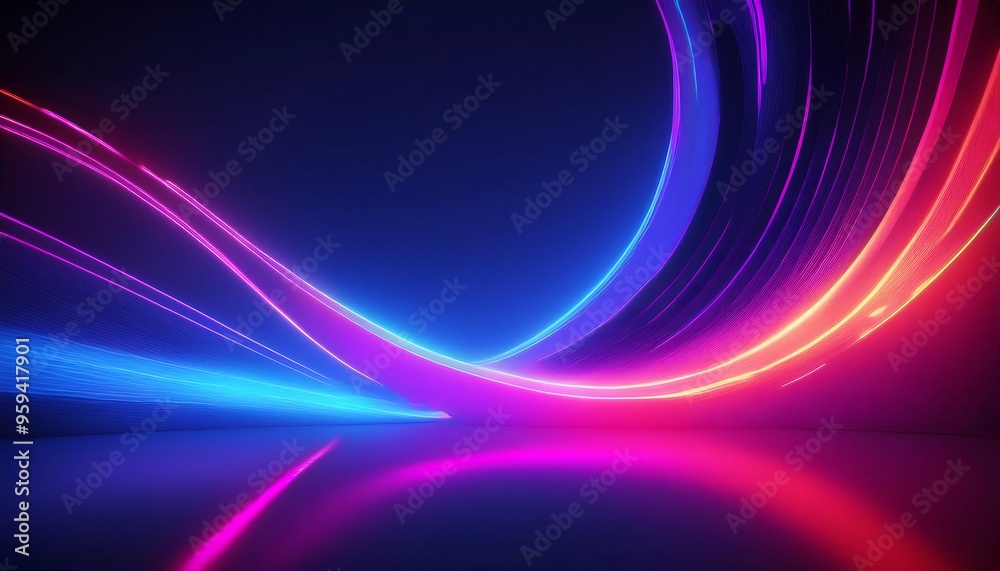 Neon Waves Background with Vibrant Colors and Dynamic Flow Neon Waves Background with Vibrant Colors and Dynamic Flow
