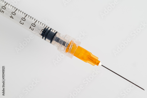 A sterile syringe of 1 ml of a 25 gauge used for injection  