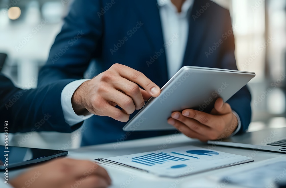 two business men in an office setting two business men in an office setting