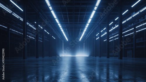 Evoking an Ambiance of Empty Warehouse with Dramatic Lighting 