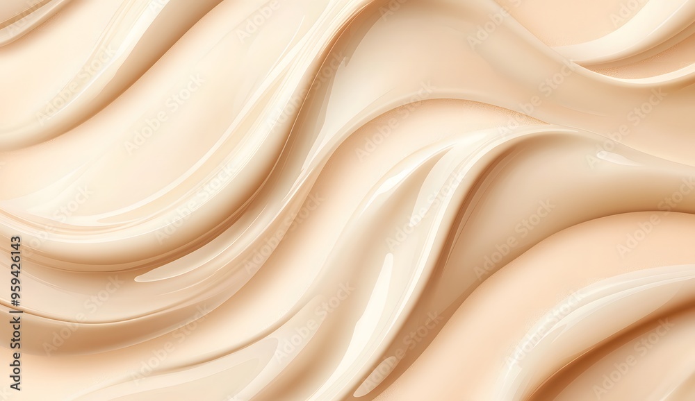 Fototapeta premium Waves of boiled milk, milk with cocoa or coffee