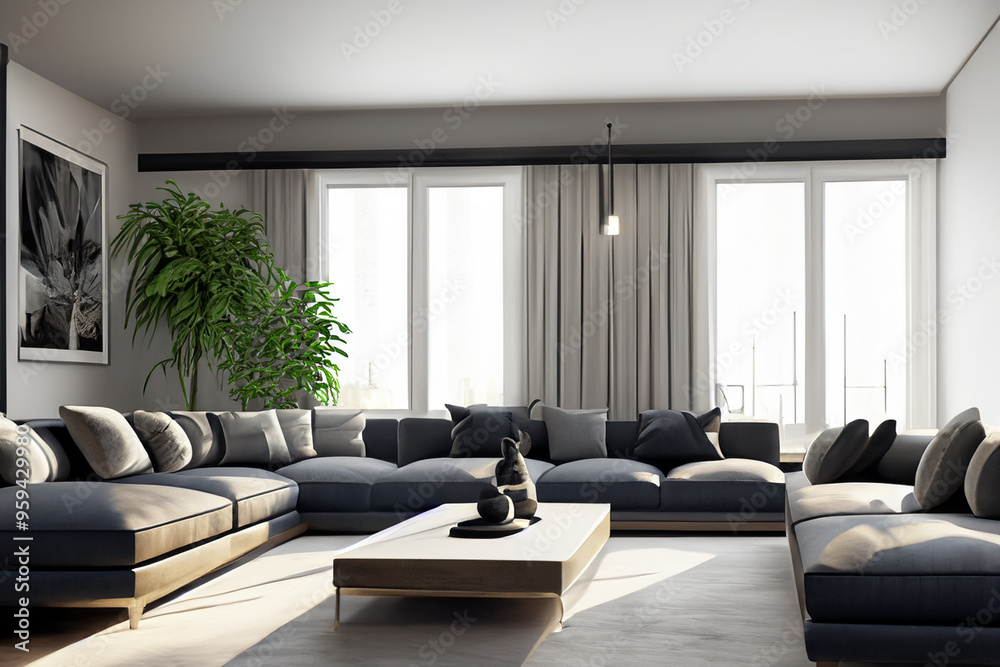 Fototapeta premium contemporary Livingroom interior