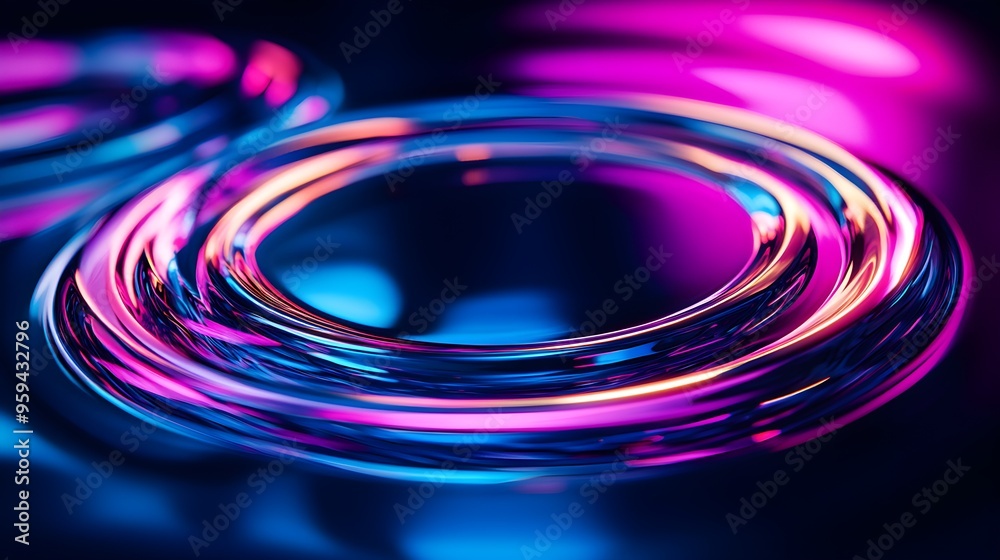A colorful, glowing, and abstract circle A colorful, glowing, and abstract circle