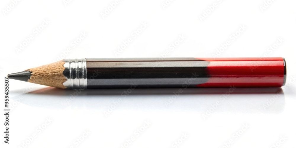 Pencil graphite black and red with eraser isolated on background, pencil, graphite, black, red, eraser Pencil graphite black and red with eraser isolated on background, pencil, graphite, black, red, eraser