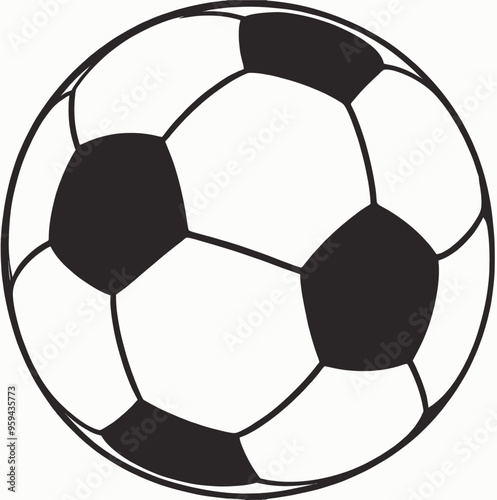 Black and white soccer ball