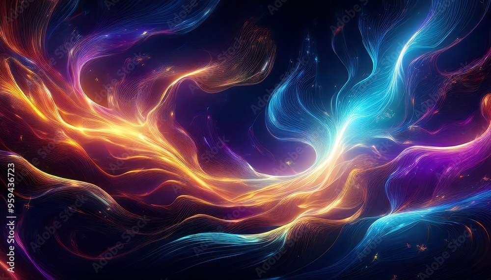 Neon Waves Background with Vibrant Colors and Dynamic Flow Neon Waves Background with Vibrant Colors and Dynamic Flow