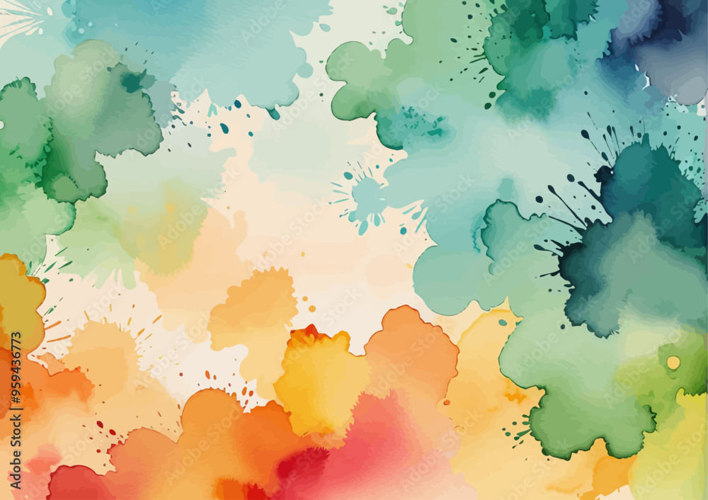 Colorful abstract splashes of paint Colorful abstract splashes of paint