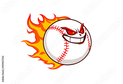 Fiery Baseball: A Baseball with Flames