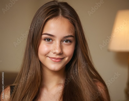 Young girl smiling