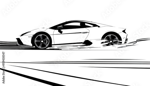 High-Performance Sports Car in Motion