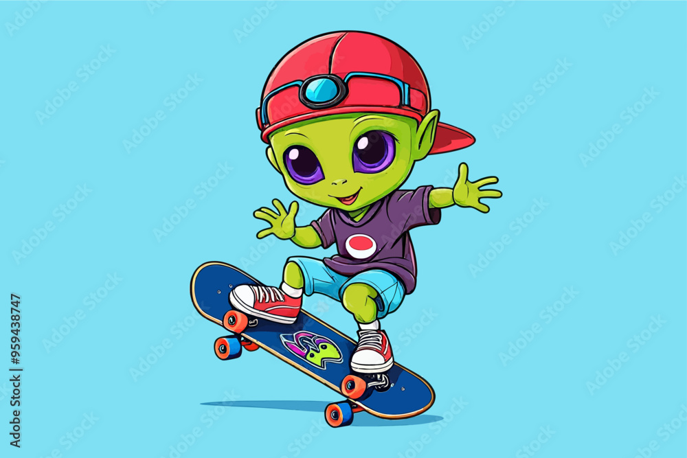 Joyful Alien Skateboarder Joyful Alien Skateboarder