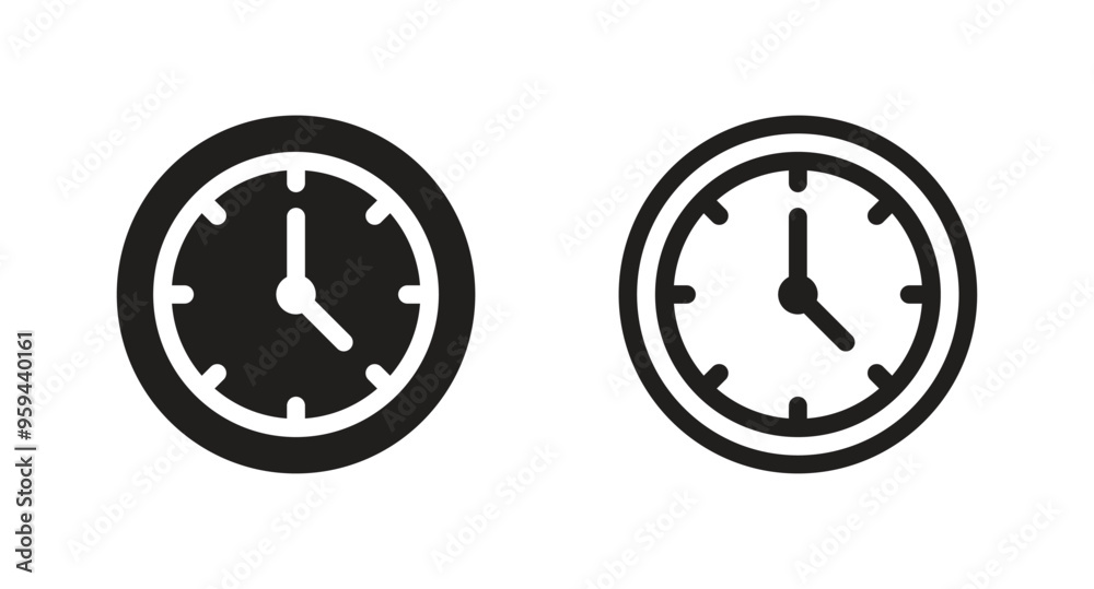 Time icons set. Clock icon Vector Time icons set. Clock icon Vector
