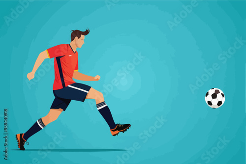 Soccer Player Chasing Ball