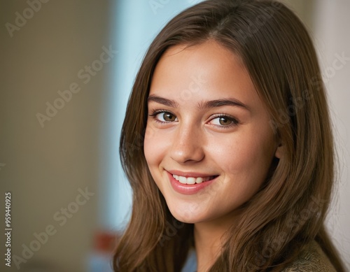 close up portrait of a smiling girl