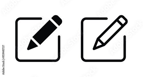Edit icon set. edit document with pencil icon. Pencil icon, sign up icon