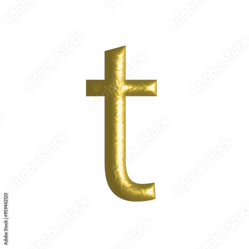 Golden Alphabet letter T