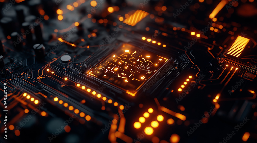 Detailed Close-Up of a Quantum Computer Interface with Bright Focused Light in the Late Afternoon Detailed Close-Up of a Quantum Computer Interface with Bright Focused Light in the Late Afternoon