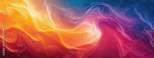 Vibrant Abstract Art: Colorful Swirling Patterns in Red, Yellow, Blue, and Purple Hues photo