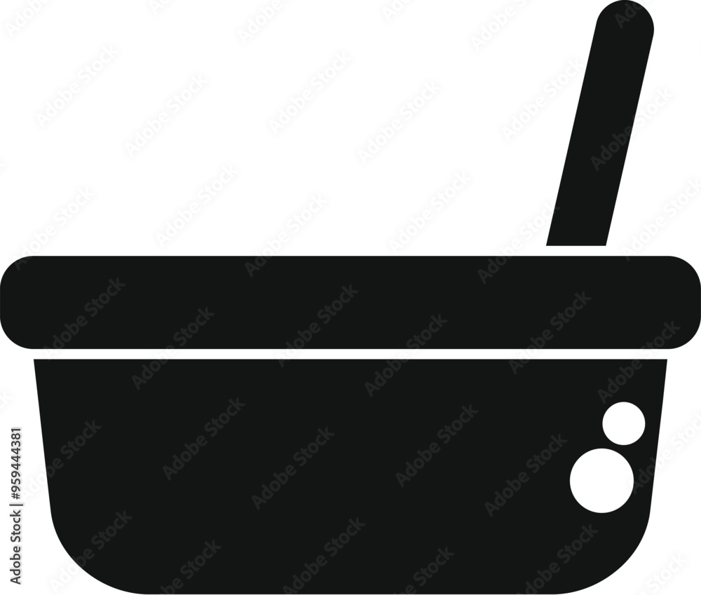 Simple vector icon of a baby bathtub with foam and a toy, perfect for projects related to childcare, bath time, and baby products Simple vector icon of a baby bathtub with foam and a toy, perfect for projects related to childcare, bath time, and baby products