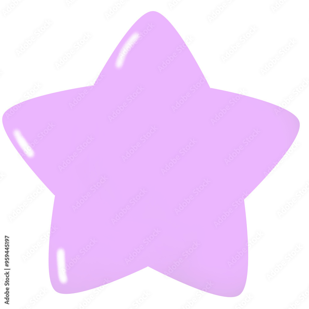 illustration of a pink star