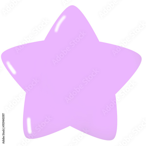 illustration of a pink star