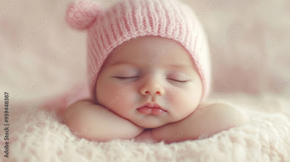 Turkish Newborn Baby in Soft Pastel Tones: Calm and Innocent Close-Up with Gentle Lighting Turkish Newborn Baby in Soft Pastel Tones: Calm and Innocent Close-Up with Gentle Lighting
