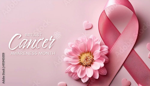 Breast Cancer Awareness Month Poster Design. Pink October.
