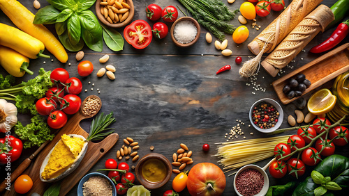 Wonderful food banner background with copy space