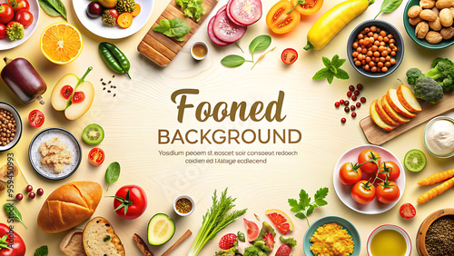 Wonderful food banner background with copy space