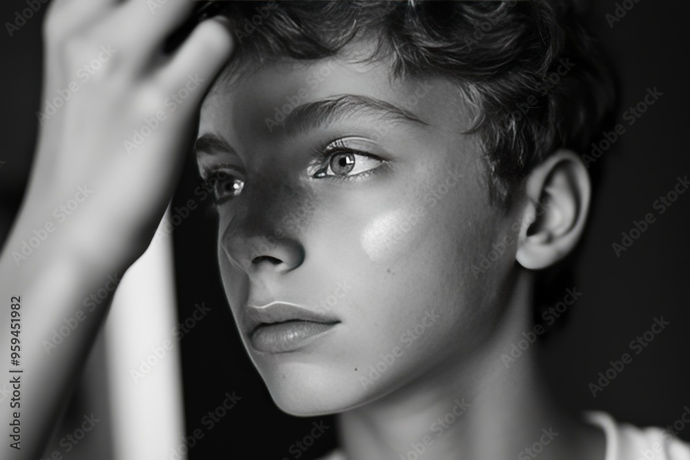 feminine man applying makeup to his face feminine man applying makeup to his face