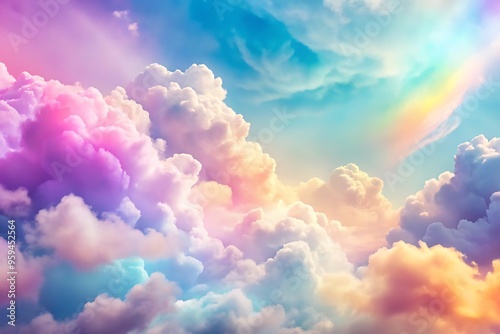 Dreamy Pastel Cloudscape.