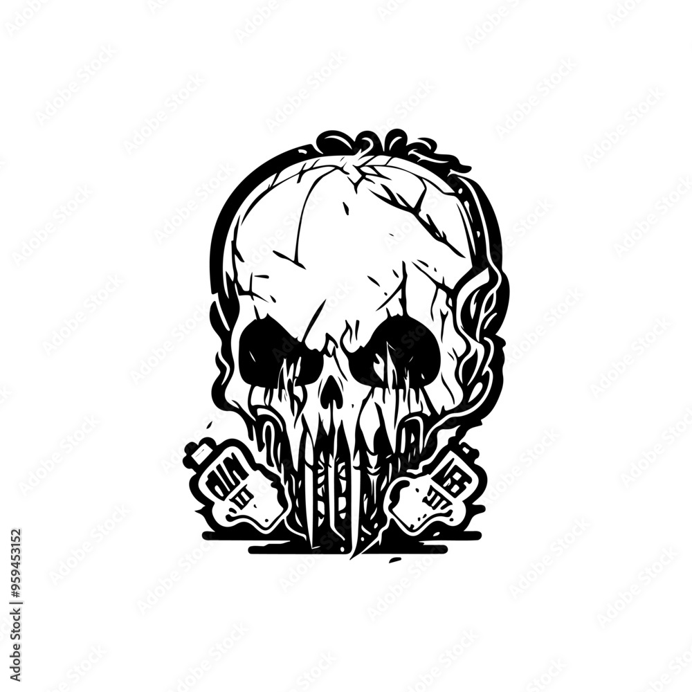 Skull Icon hand draw black halloween colour logo symbol perfect. Skull Icon hand draw black halloween colour logo symbol perfect.