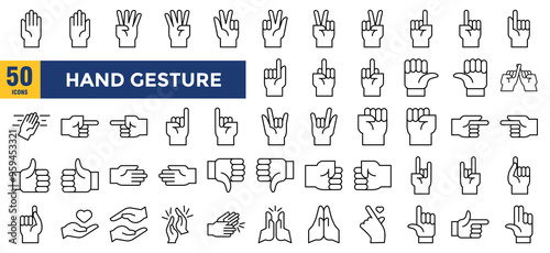 Hand Gesture icon Set