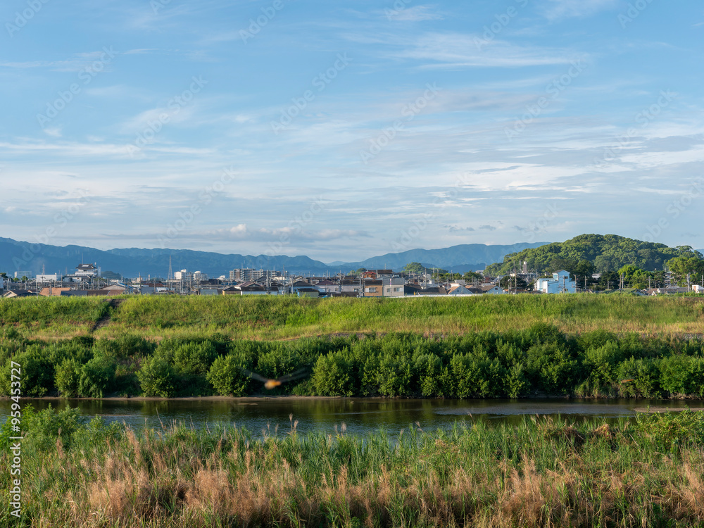 川沿いに広がる街の風景