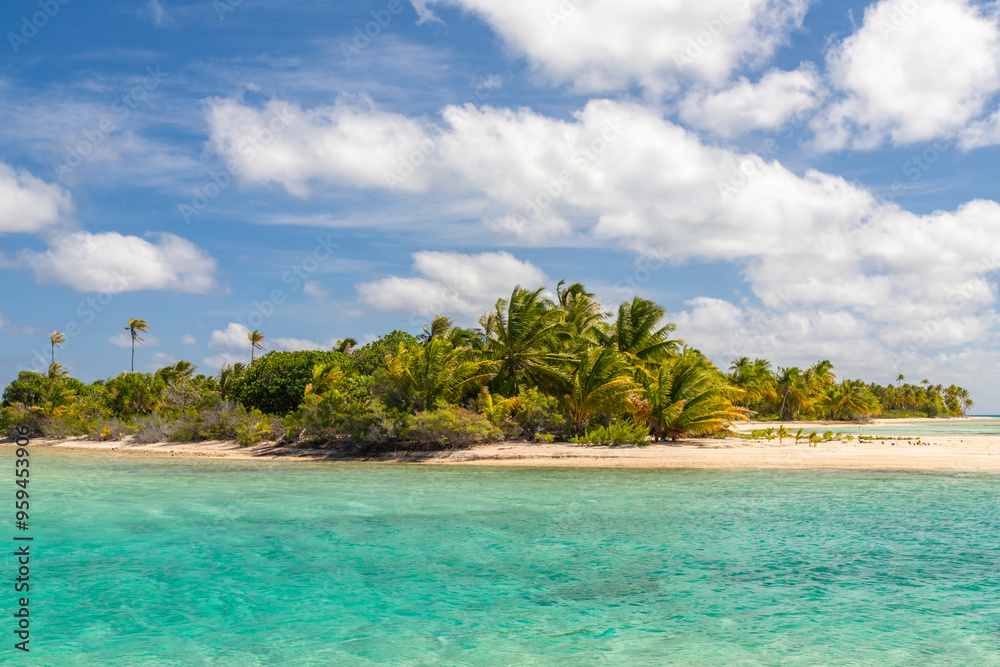 French Polynesia, Tikehau Atoll. Atoll beach and ocean. French Polynesia, Tikehau Atoll. Atoll beach and ocean.