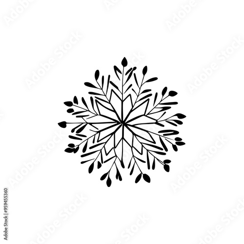 Snow ice Icon hand draw black christmas colour logo symbol perfect.