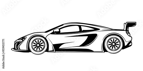 Racing Car | Dirt Racing | Sports Car | Race Car | Racing Team | Car Lover | Luxury Car | Open Wheel Racer | Original Illustration | Vector and Clipart | Cutfile and Stencil