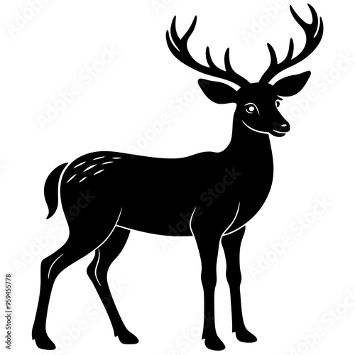 silhouette of a deer vector 