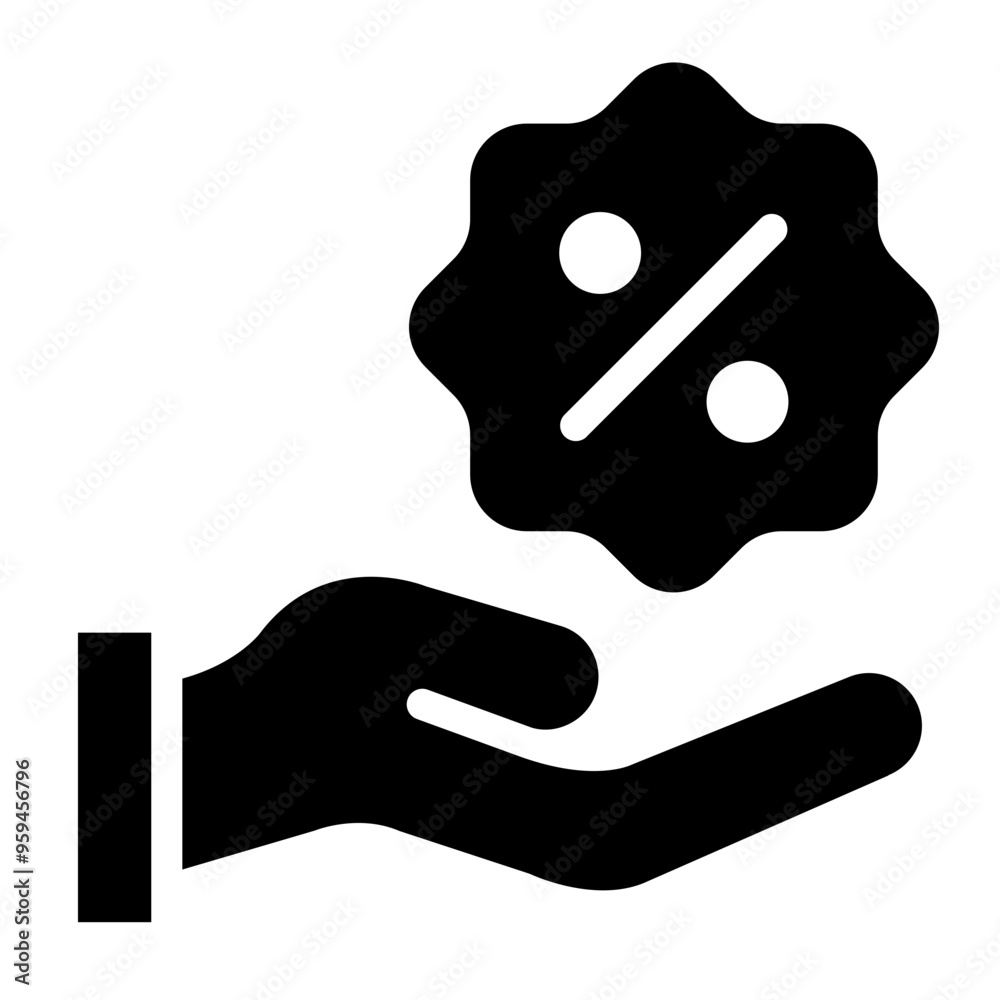 Hand giving a discount for Black Friday sale. Hand giving a discount for Black Friday sale.