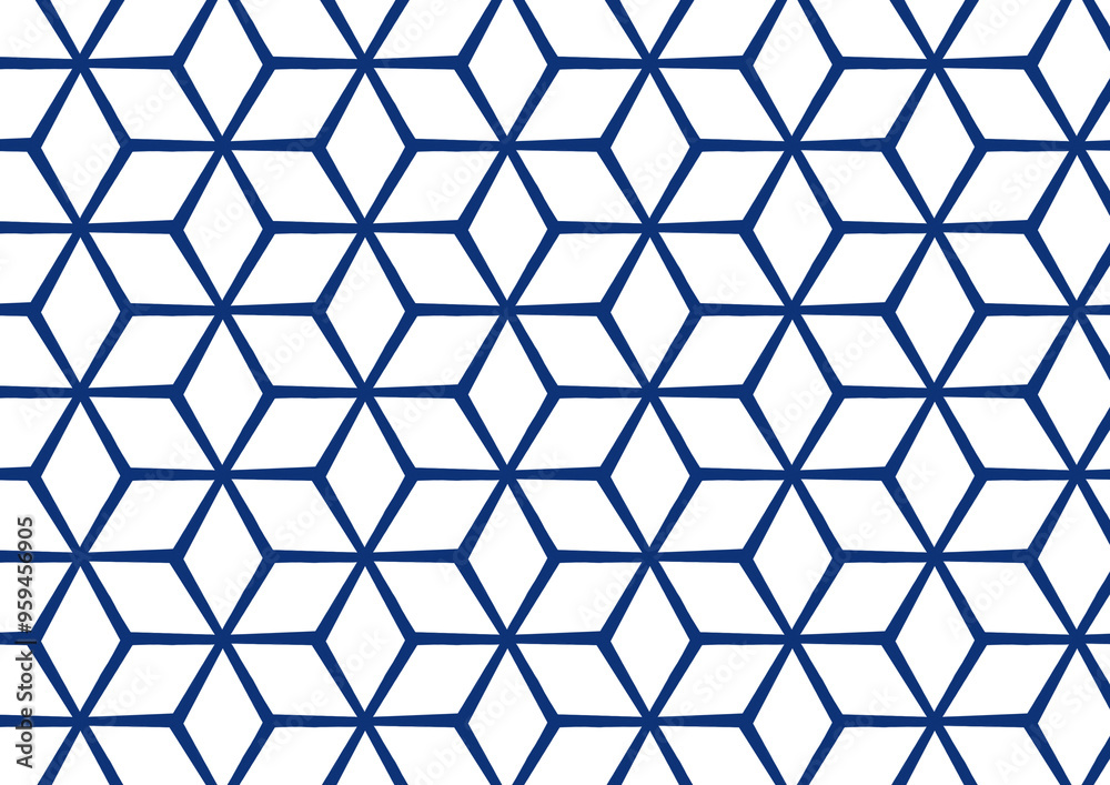 Fototapeta premium white and blue background abstract doodle art pattern seamless geometric pattern