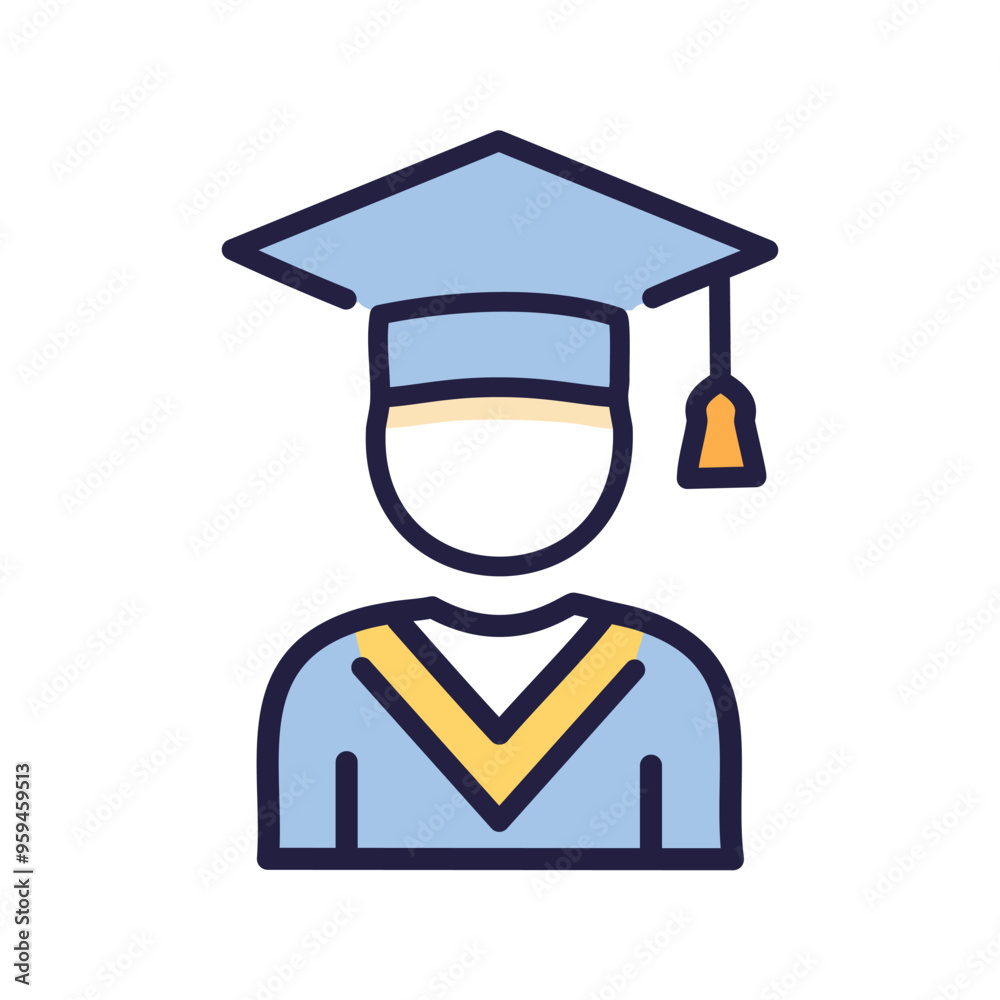 custom made wallpaper toronto digitalGraduate icon. Simple icon representing a graduate with a cap and gown. Perfect for education and achievement themes.